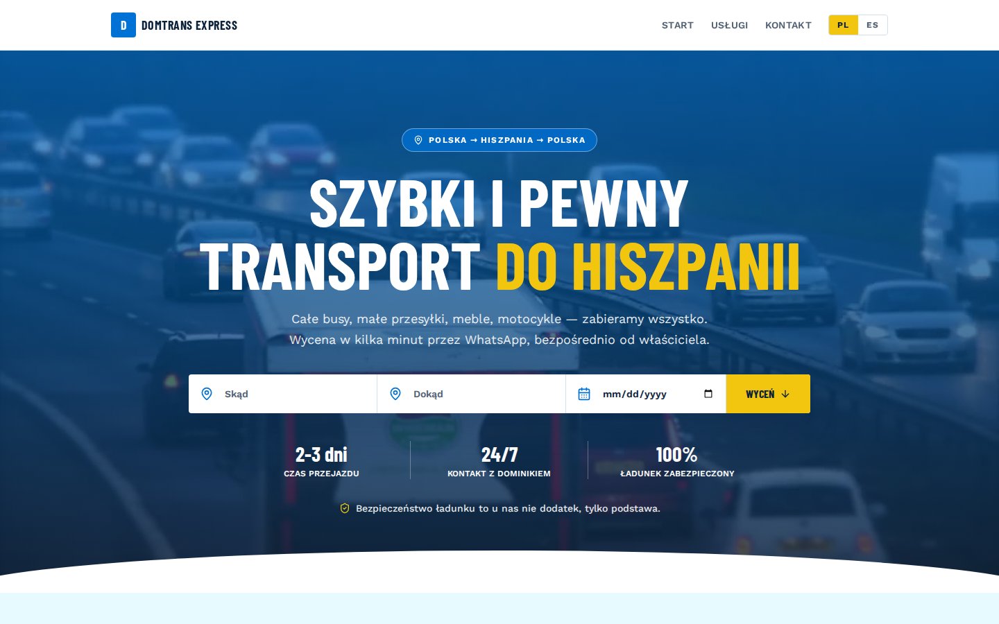 DomTrans Express project interface
